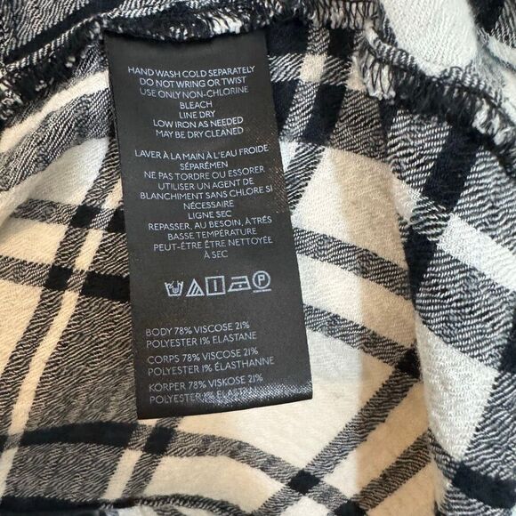 Pilcro Plaid Ruched Button-Down Blouse | Large | Anthropologie - Picture 10 of 13